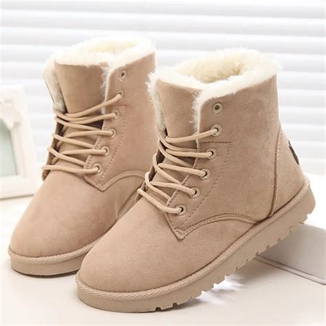 Aliexpress.com : Buy Women Winter Boots Suede Snow Ankle Boots Female ...