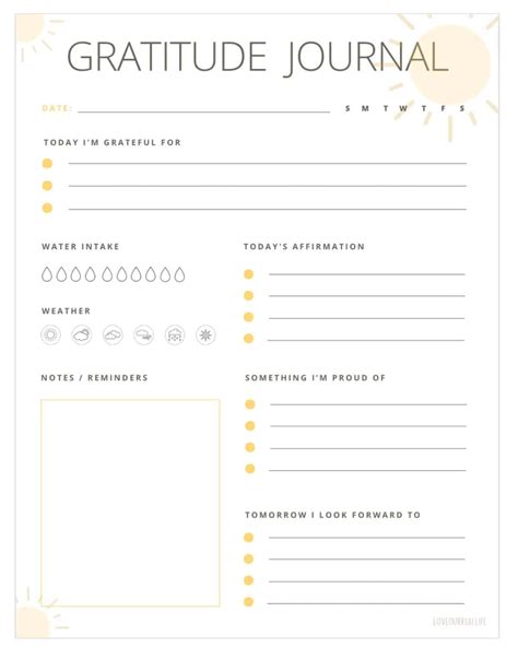 FREE Printable Daily Gratitude Journal Template with Prompts | Gratitude journal, Journal ...