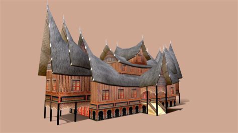 Rumah Gadang Sumatra Barat Indonesia - 3D model by bangfikri [be692ba ...