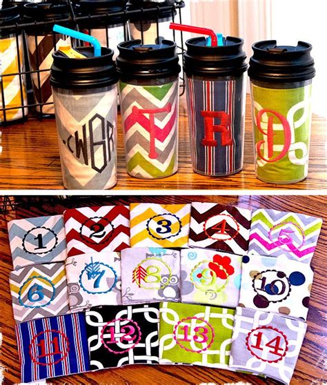 Monogrammed Travel Mug - 4 Fonts & 14 Designs to Choose From