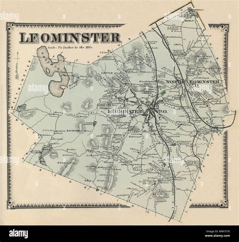 Leominster massachusetts map hi-res stock photography and images - Alamy