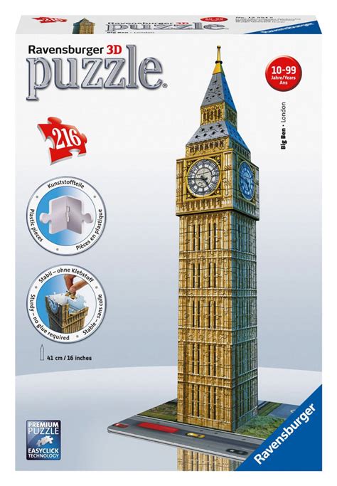 Big Ben Building 3D Puzzle, 216 Pieces – Acapsule Toys and Gifts