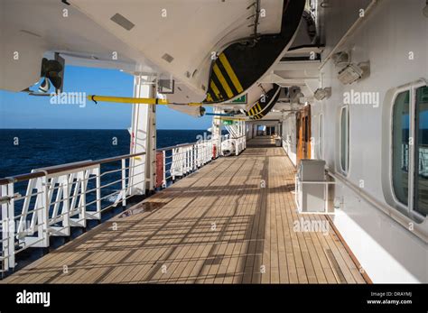 Promenade deck on Volendam Cruise Ship Stock Photo - Alamy