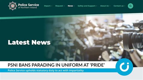 PSNI bans parading in uniform at ‘Pride’ - YouTube