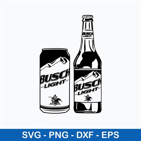 Busch Light Bottle And Can Svg, Busch Light Svg, Png Dxf Eps - Inspire ...