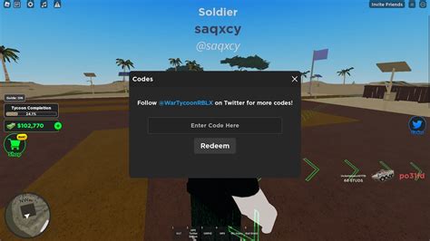 Roblox War Tycoon codes - Gamepur