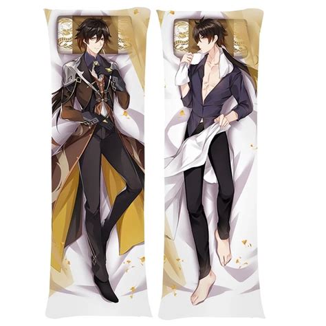 Game Genshin Impact Zhong Li Pillow Case Dakimakura Zhongli Costume ...