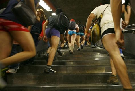 PHOTOS: Subway riders go pantless | New York Post