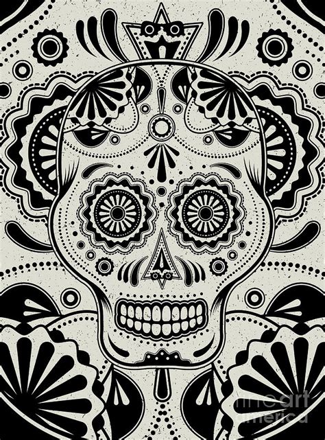 Day of the Dead Aztec Sugar Skull Digital Art by Blue Planet Boutique ...