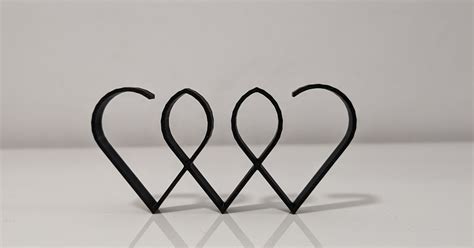 Minimalist Line Art Hearts by Filip Schaad | Download free STL model ...