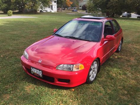 1994 Honda Civic Hatchback Red FWD Manual SI for sale