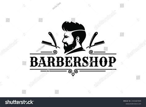 Barbershop Logo Vector Salon Logo Stock Vector (Royalty Free) 2191667849 | Shutterstock