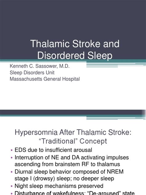 Thalamic Stroke and Disordered Sleep Guest Lecture | Sleep | Science