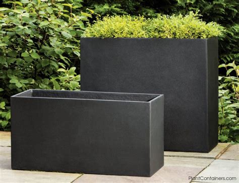 Fusion Collection Tall Rectangular Planters 11.75" wide, 31.5" long and ...
