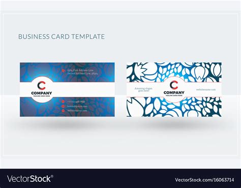 Double-sided creative business card template Vector Image