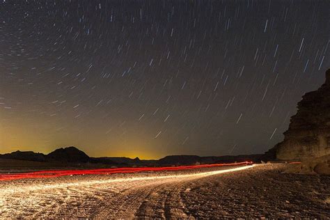 startrails over wadi rum | Star trails photography, Star trails, Wadi rum