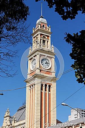 Luz Train Station Clock Tower Sao Paulo Brazil Stock Images - Image ...