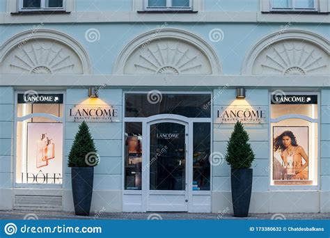 Lancome Logo in Front of Their Boutique for Prague. Editorial Photography - Image of french ...