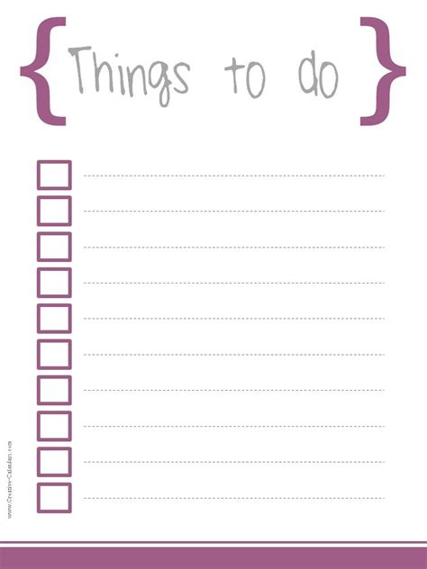 To Do List Template