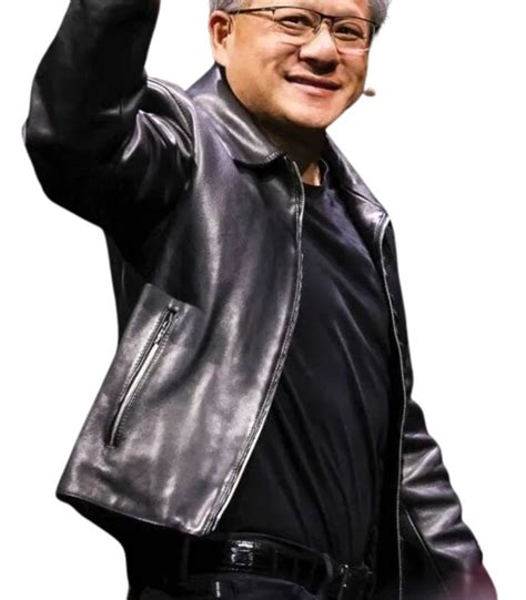 Jensen Huang Leather Jacket | Nvidia President Black Jacket