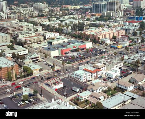 Aerial View of Sunset Boulevard In Hollywood, California, USA Stock ...