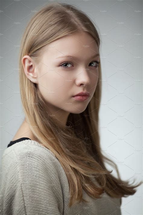 beautiful teen girl portrait ~ Beauty & Fashion Photos ~ Creative Market