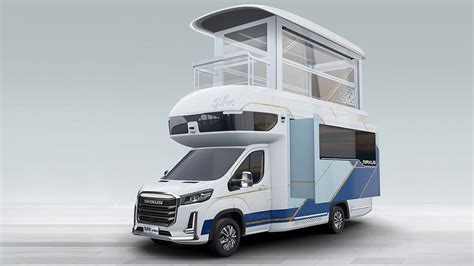 This Double-Decker Luxury Camper Has a Built-In Elevator and Space for a Yoga Studio