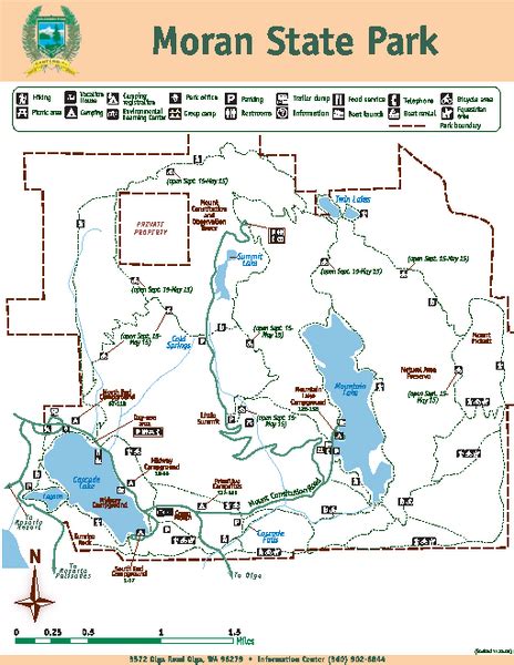 Moran State Park Map - 3572 Olga Rd Olga WA • mappery