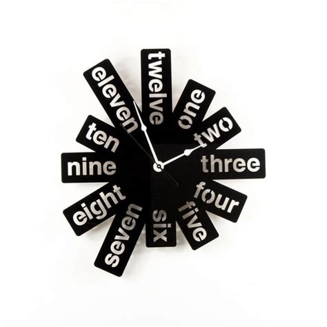 Large Wall Clock Laser Cut Acrylic Black Clock Modern Graphic