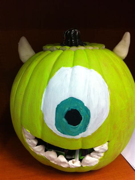 Mike Wazowski painted pumpkin | Painted pumpkins, Halloween pumpkins ...