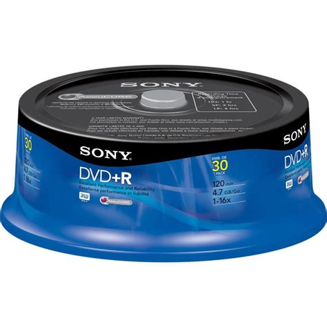 Sony 4.7GB DVD+R Recordable Disc (30 Pack Spindle) 30DPR47RS4