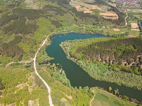 Premium Photo | Aerial spring view of Topolnitsa Reservoir Bulgaria