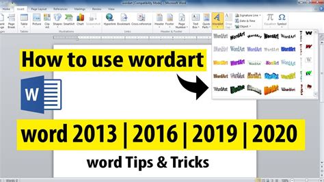 How to Make This Wordart in Word 2016 to 2020 - YouTube