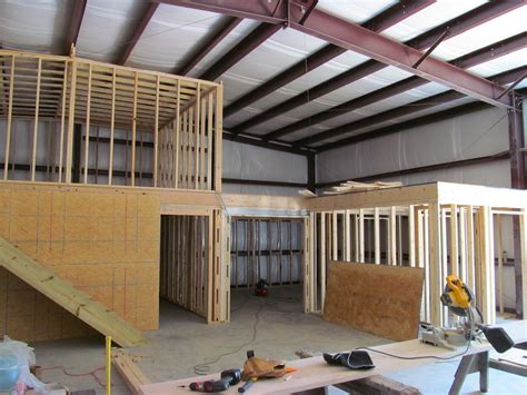 The inside framing of a metal building converted into a home! #MetalBuildings | Steel building ...