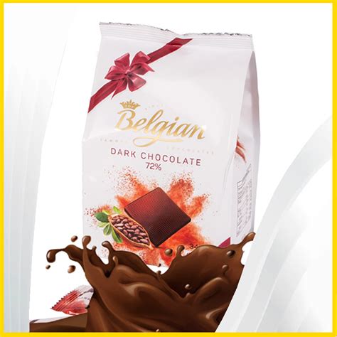 BELGIAN Dark Chocolate 72% Squares 153g – Chocolate-Cookware.com