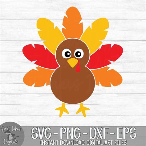 Thanksgiving Turkey Instant Digital Download Svg Png - Etsy