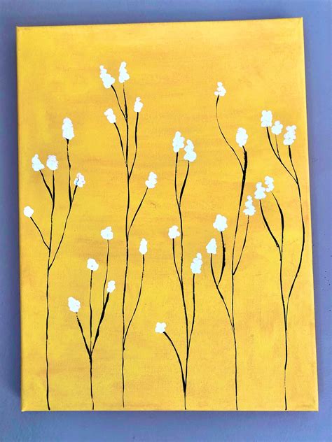 Simple Flower Canvas Paintings