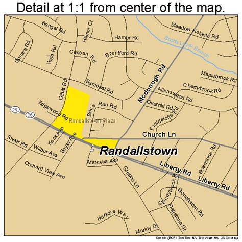 Randallstown Maryland Street Map 2464950