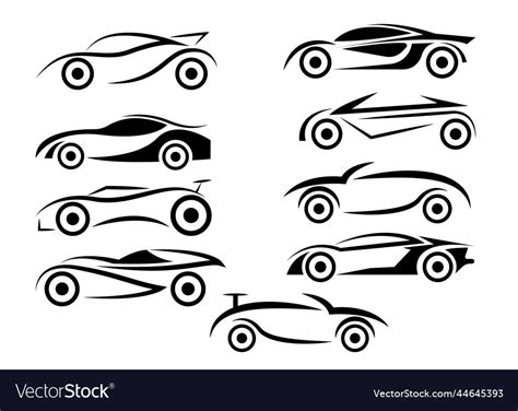 Sports car shape Royalty Free Vector Image - VectorStock