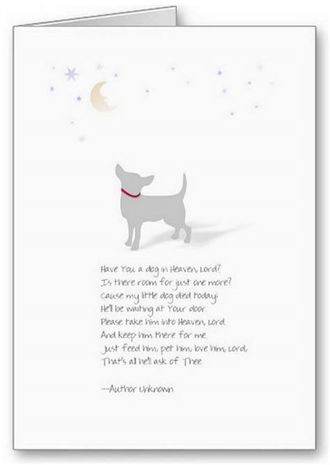 Dog sympathy cards, poems & quotes