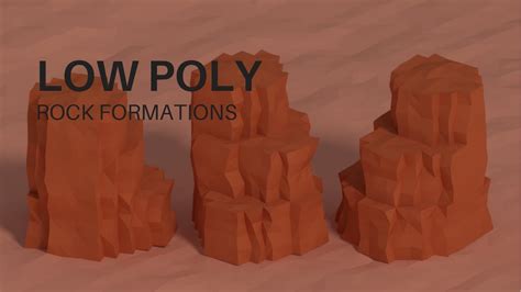 Low poly rock formations - blender - YouTube