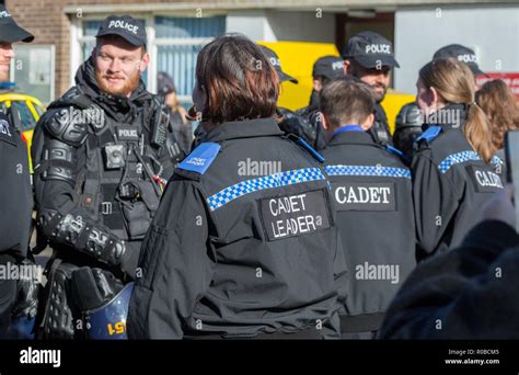 A Demonstration to the public of riot police tactics at a police open ...