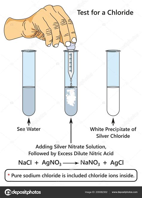 Test Chloride Infographic Diagram Showing Laboratory Experiment ...