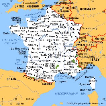 Maps of France with Cities - Free Printable Maps