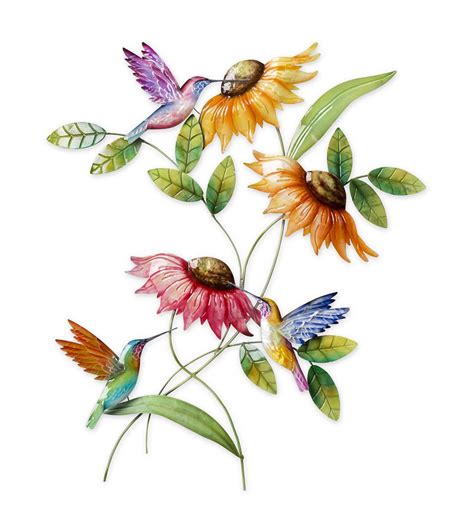 Hummingbird and Sunflower Metal Wall Art | All Wall Art | Wall Décor ...