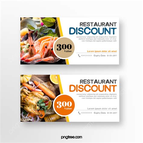 Restaurant Food Coupons Template Download on Pngtree