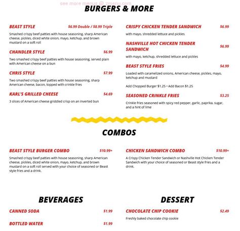 Online Menu of MrBeast Burger Restaurant, Wheeling, Illinois, 60090 - Zmenu