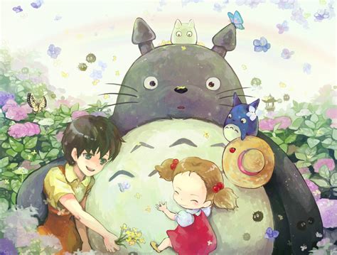 Satsuki, Mei and Totoro - My Neighbor Totoro Fan Art (44111892 ...