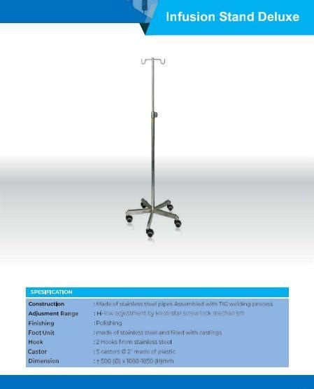 Jual Tiang infus stainless steel / Tiang infus 5 roda - Stand Deluxe dari Laju Makmur Jaya Store ...