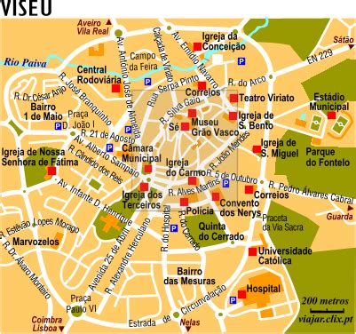 Mapa Da Cidade De Viseu | Mapa